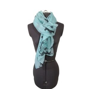 Woven Horse Print Scarf Women's Boho Lagenlook Lightweight Wrap Shawl‎